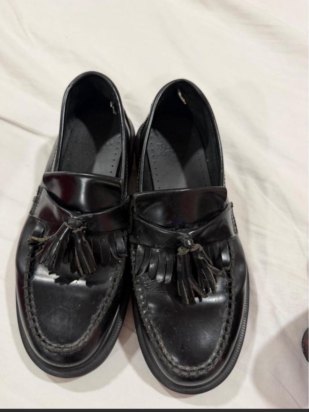 Dr. Martens Black Leather Tassel Loafers